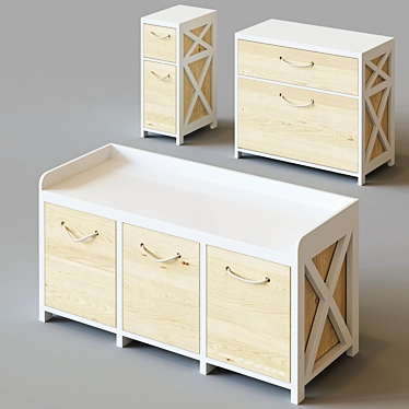 Zara Home Kids Cabinets: Multiple Sizes & Designs! 3D model image 1 