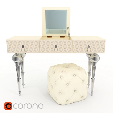 Pier Glass Luxury Nubuck Leather Dressing Table