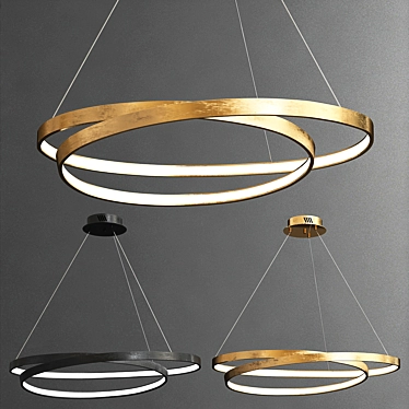 Elegant LED Roman Suspension 3D model image 1 