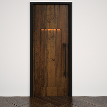 Modern Illuminated Door 3D model image 1 