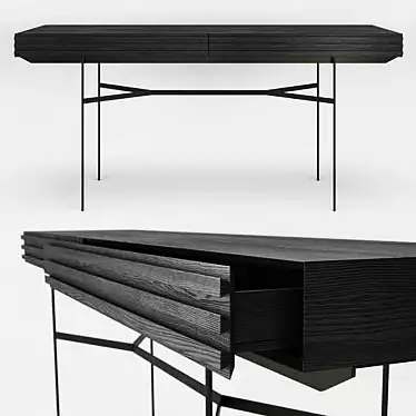 Floating Wood Console - HARRI 3D model image 1 