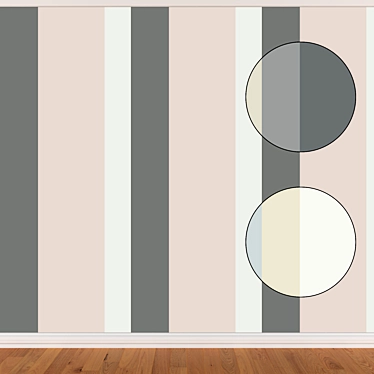 Seamless Wallpaper Set - 3 Color Variations 3D model image 1 
