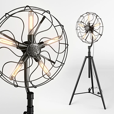 Modern 5-Light Floor Lamp 3D model image 1 