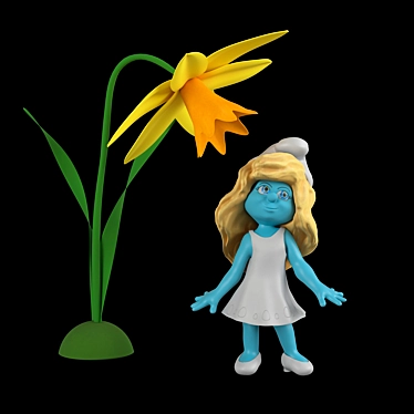Adorable Smurfetta Sculpture 3D model image 1 