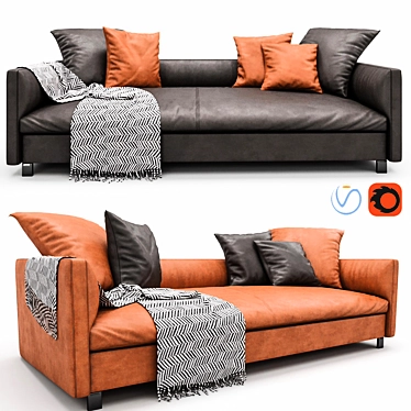 Elegant Lucas Sofa: Versatile Design & Premium Comfort 3D model image 1 