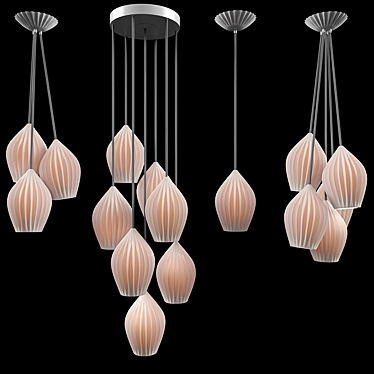 Original BTC Fin Pendant Lights 3D model image 1 