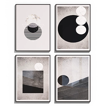 InteriorsHome Poster Set 40: Aesthetic Frames Included 3D model image 1 