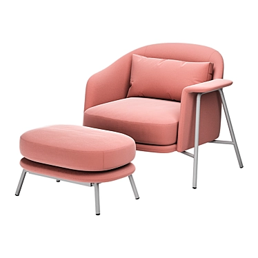 Sleek and Chic: Saba Italia Kepi Armchair 3D model image 1 