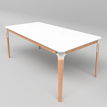 Modern Steelwood Table by Magis 3D model image 1 