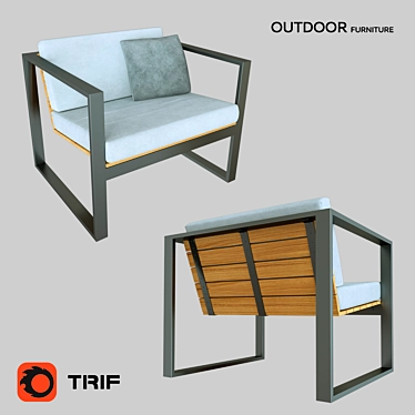 Outdoor Armchair | TRIF Furniture 3D model image 1 