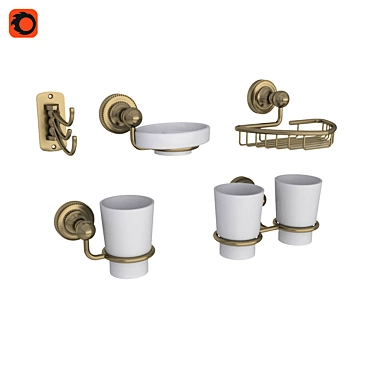 Antik Bathroom Accessories Collection: Enhance Your Bathroom with Fixsen's Timeless Elegance 3D model image 1 