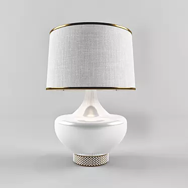 Pearl-Embellished Table Lamp 3D model image 1 