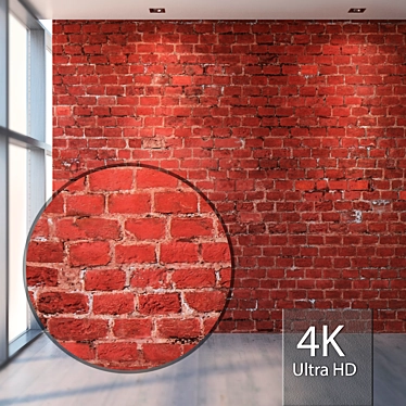 High-Resolution Seamless Red Brick Texture 3D model image 1 