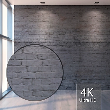 Brick Gray Seamless Texture Kit 3D model image 1 