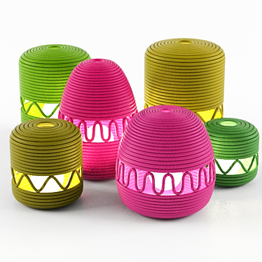 Moroccan-inspired Agadir Rope Lanterns 3D model image 1 