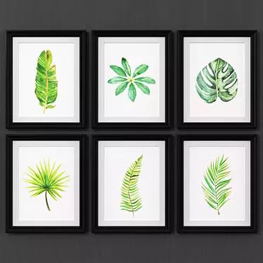 Tropical Paradise Art Print Set 3D model image 1 