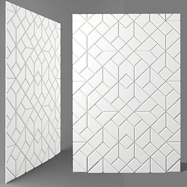 Premium Leather Fabric Panel 3D model image 1 