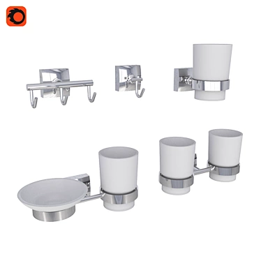 Fixsen Kvadro Bathroom Set 3D model image 1 