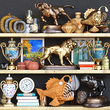 Decorative Shelf Set - 3D Model 3D model image 1 