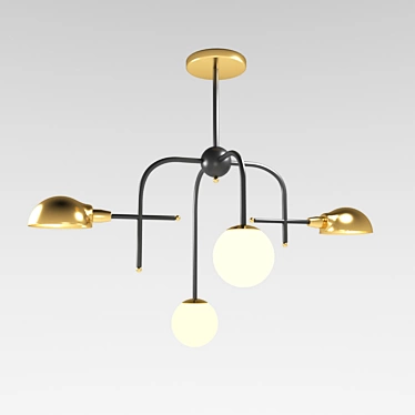 Inodesign Fad Black Brass Loft Pendant 3D model image 1 