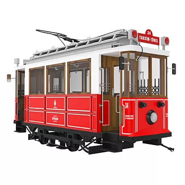 Retro Ride: Taksim Nostalgic Trem 3D model image 1 