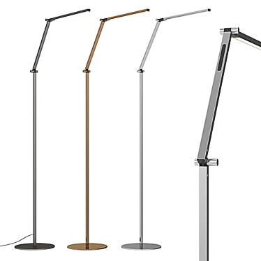 RH Z-Bar LED Task Lamp - Modern Floor Lighting 3D model image 1 