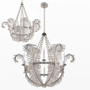 Elegant Calais Chandelier: Radiant Illumination 3D model image 1 