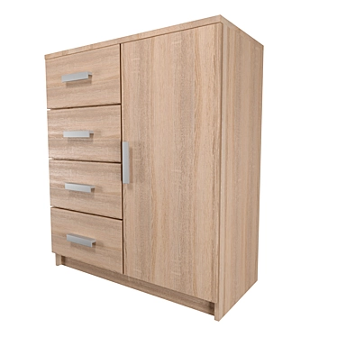 Modern Chest of Drawers 3D model image 1 