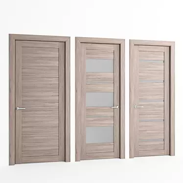 Modern Duplex Interior Doors 3D model image 1 