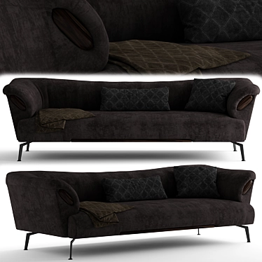 Stylish Lester Sofa: Polys 181,636 3D model image 1 