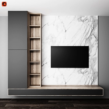 Title: SleekWall TV Stand 3D model image 1 