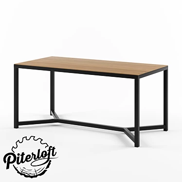 Riverback Loft Dining Table 3D model image 1 