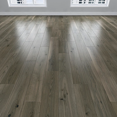 Oak Parquet Flooring: Herringbone, Linear, Chevron 3D model image 1 