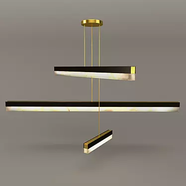 CTO Lighting Artes Pendant - Bronze & Alabaster 3D model image 1 