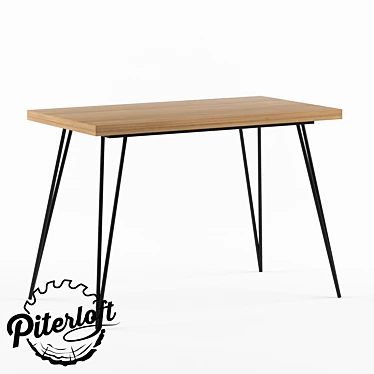 Rustic Industrial Table "Arlas 3D model image 1 