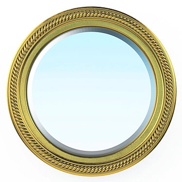 Gold Leaf Santa Fe Mirror 3D model image 1 