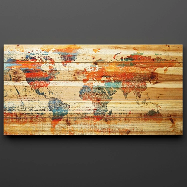 Elegant Wood Wall Decor 3D model image 1 