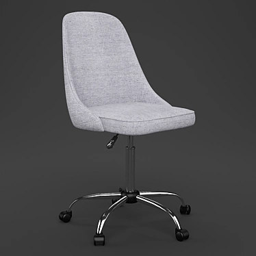 Adjustable Office Chair with Fabric Upholstery 3D model image 1 