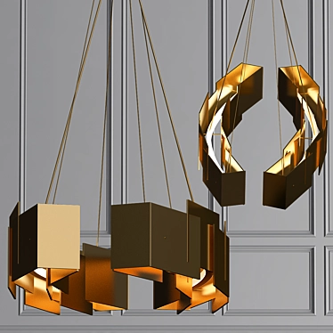 Sleek LED Chandelier: Kichler Moderne Collection 3D model image 1 