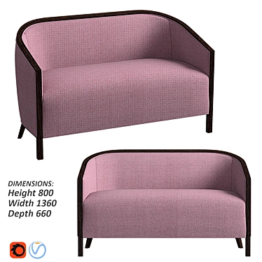 Modern London Sofa - Stylish and Comfortable 3D model image 1 