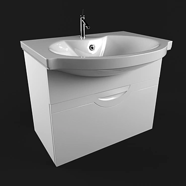 Elegance Washbasin with Vanity 3D model image 1 