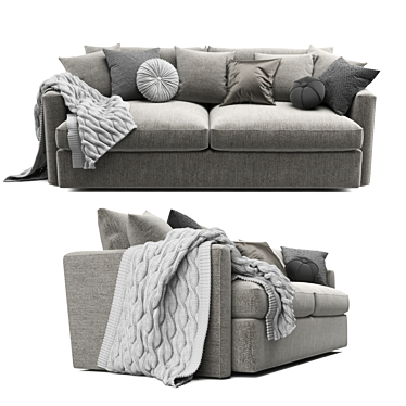 Lounge II 93" Sofa - Elegant Comfort 3D model image 1 