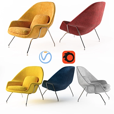 Cozy Comfort Womb Chair 3D model image 1 