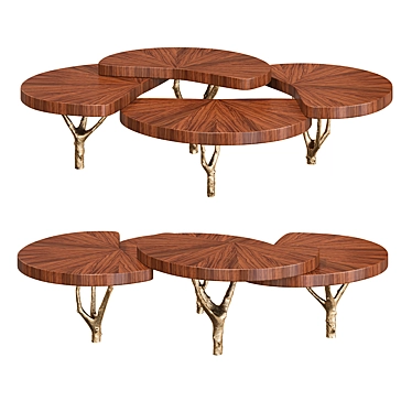 Elegant Lily Coffee Table 3D model image 1 