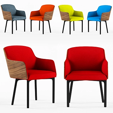Modern Armchair: Colorful & Versatile 3D model image 1 