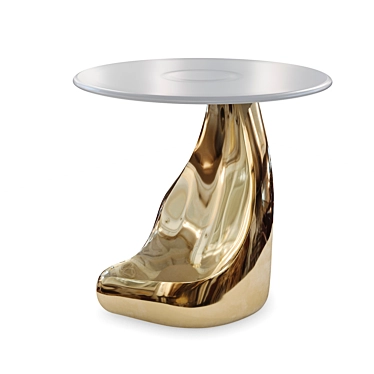 Bronze Glass Fuji Side Table 3D model image 1 