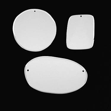 Artisanal Mirrors: Irregular Shapes & Bevelled Edges 3D model image 1 