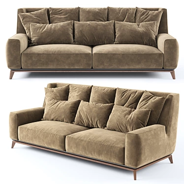 Sophisticated 2-Seater Sofa: Vibieffe 430 OPERA 3D model image 1 