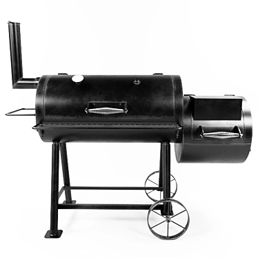 Authentic Oklahoma Joe's Offset Smoker 3D model image 1 