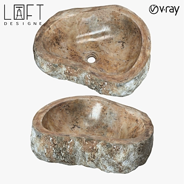 LoftDesigne 3359 Stone Sink 3D model image 1 